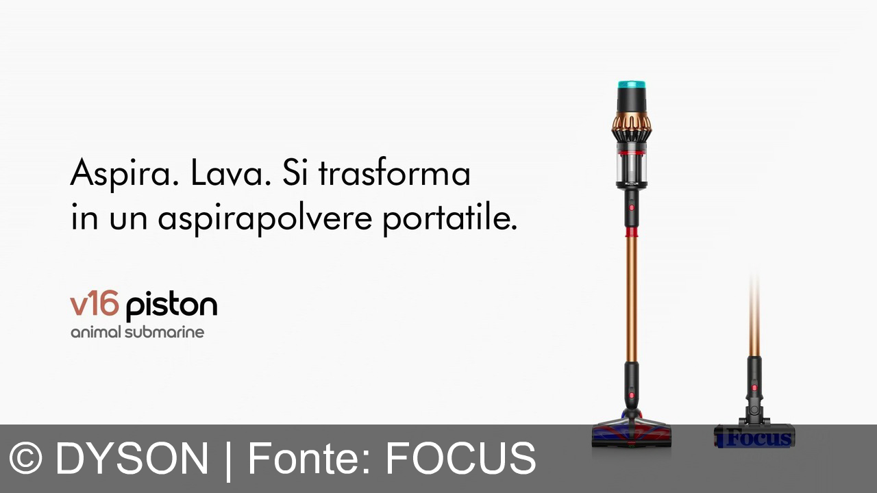 TV Werbung dyson - Scopri Dyson V16 Piston: aspira, lava, si trasforma. Potenza e portabilità Dyson, innovazione Animal Submarine e Trocus. Solo da Dyson.it!