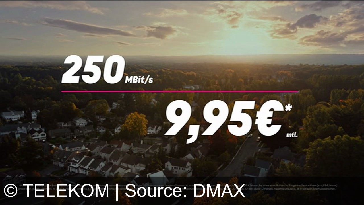 TV Werbung telekom - Bleib verbunden, egal wo du bist. Mit T-Mobile und 250 MBit/s für nur 9,95€ im Monat. Vertraue dem Netz, dem Deutschland vertraut. Dein Zuhause, überall.