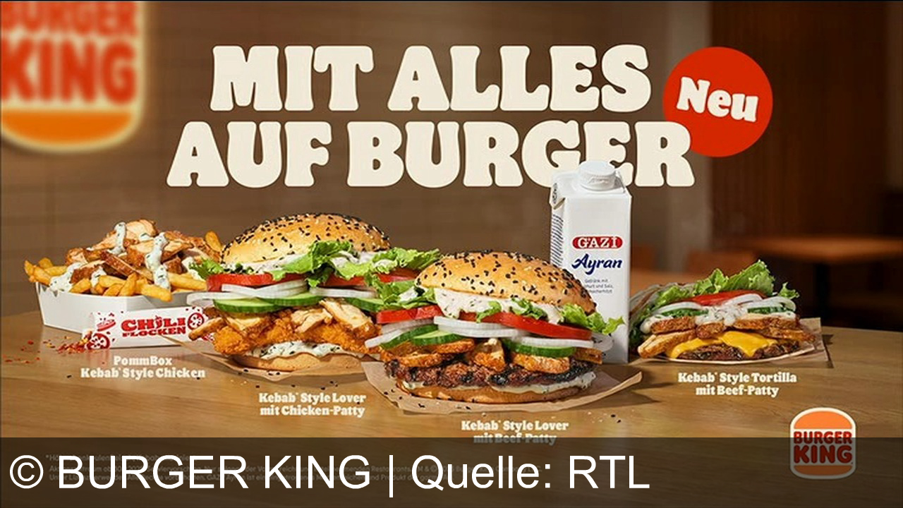 TV Werbung burger king - Erlebe den neuen Kebab-Style-Lover bei Burger King – mit Gazi Ayran und PommBox. Mit allem auf Burger: Beef oder Chicken, knackig frisch, einfach MIT ALLES! Jetzt nur bei Burger King.