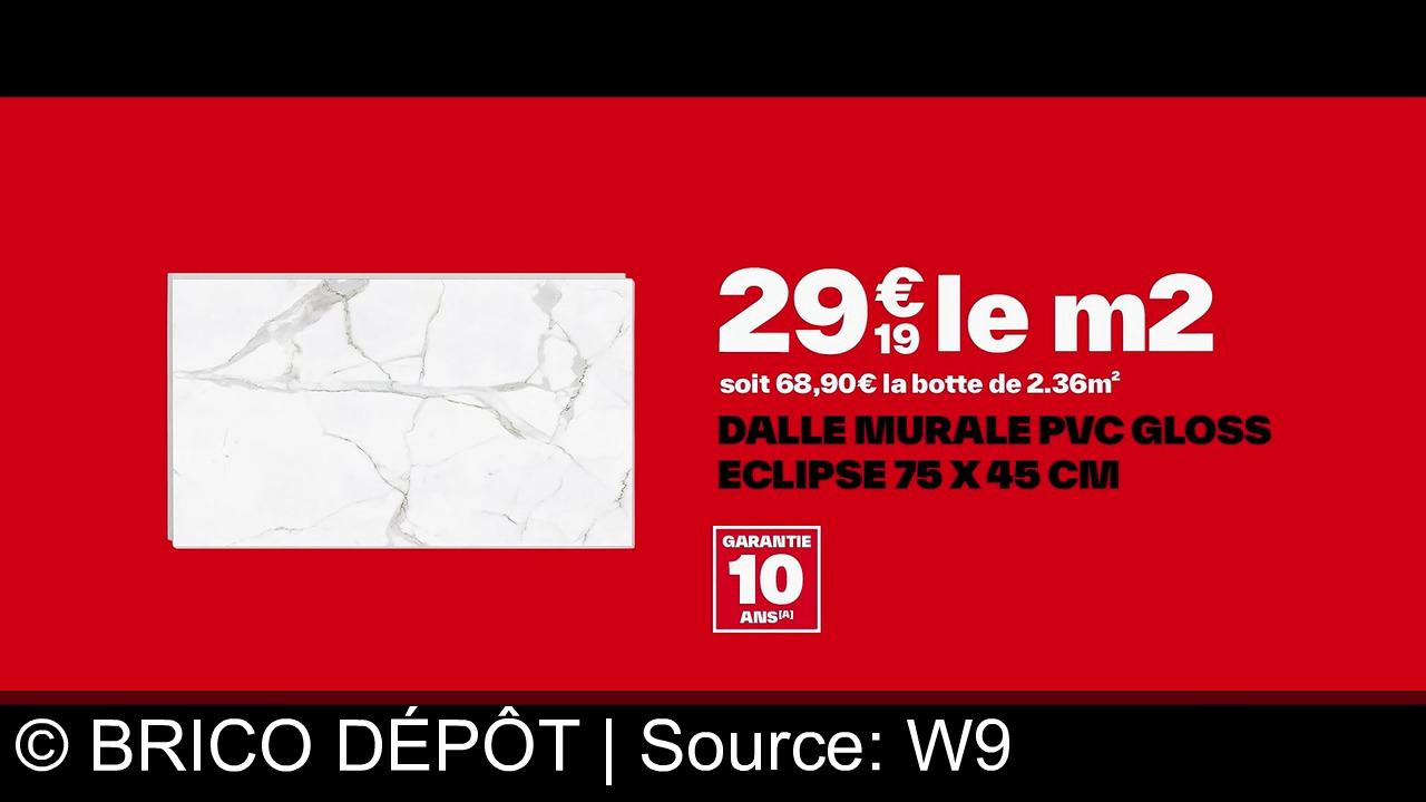 TV Werbung brico dépôt - Ne repoussez plus vos travaux ! Avec Brico Dépôt, profitez de prix bas et de stock pour isoler et rénover, de l'outillage à la dalle murale PVC Gloss. Allez aux travaux !