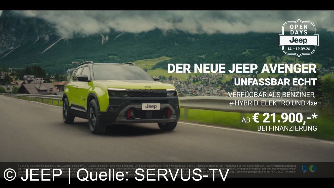 TV Werbung jeep - Der neue Jeep Avenger: Unfassbar echt durch jedes Gelände. Erlebe pures Abenteuer mit der Legende – Jeep: There's Only One!