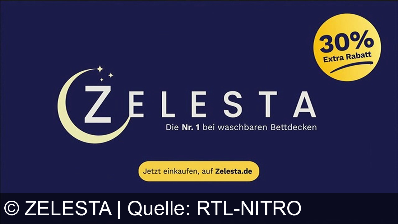 TV Werbung zelesta - Zelesta – die Nr. 1 für waschbare Bettdecken! Einfach waschen, frisch genießen. Jetzt 30% Rabatt auf Celesta-Bettdecken. Nur auf Zelesta.de!