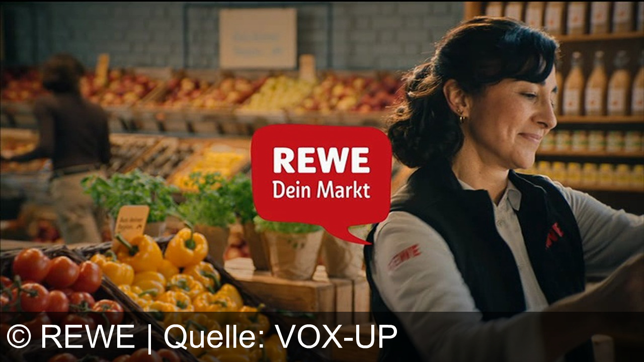 TV Werbung rewe - REWE betont die enge Zusammenarbeit mit regionalen Betrieben für mehr Tierwohl und nachhaltige Entwicklung. Slogan: "Näher dran. REWE. Dein Markt.