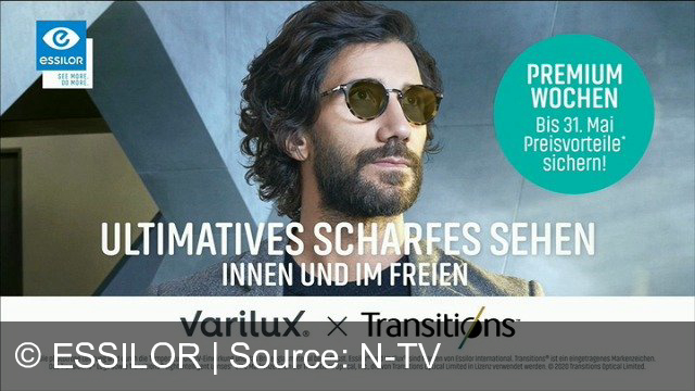 TV Werbung essilor - Mit meinen VARILUX Gleitsichtgläsern sehe ich nahtlos von der Nähe in die Ferne und jedes Detail scharf. Das ist Sehen ohne Grenzen. VARILUX Gleitsichtgläser von Essilor. Für ultimatives, scharfes Sehen innen und im Freien fragen Sie nach VARILUX mit Transitions.