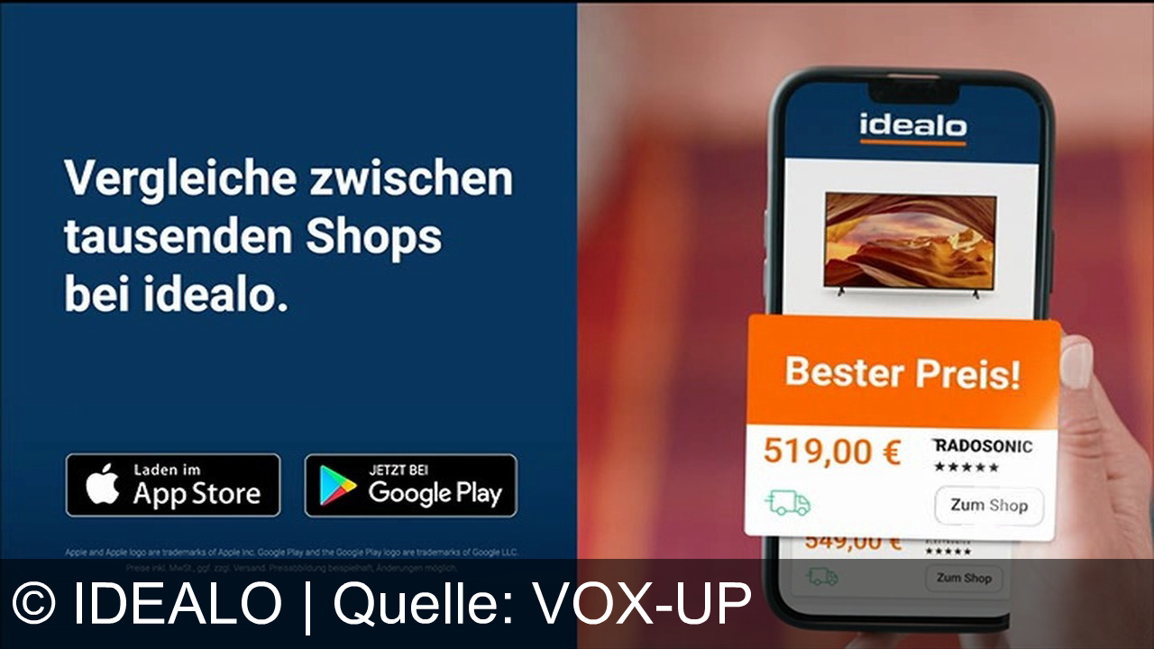 TV Werbung idealo - Vergleiche Preise auf idealo und finde den besten Deal. Aktuell: RADOSONIC für 519,00 €. Erhältlich im App Store und bei Google Play. Preise inkl. MwSt., Versand extra.