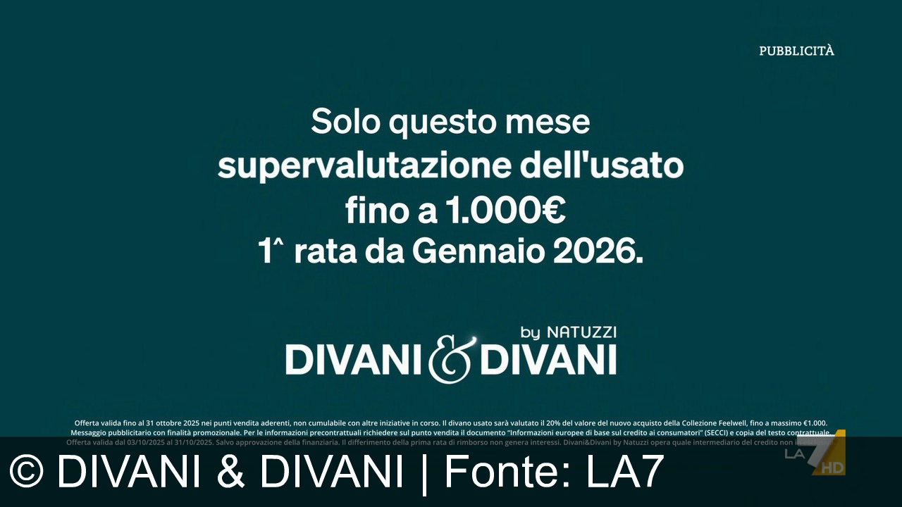 TV Werbung divani & divani - Scopri il comfort Divani & Divani by Natuzzi con Sara e Marco: design e relax unici! Porta a casa Zenith e Feelwell, con supervalutazione usato fino a 1000€. Solo da Divani & Divani!