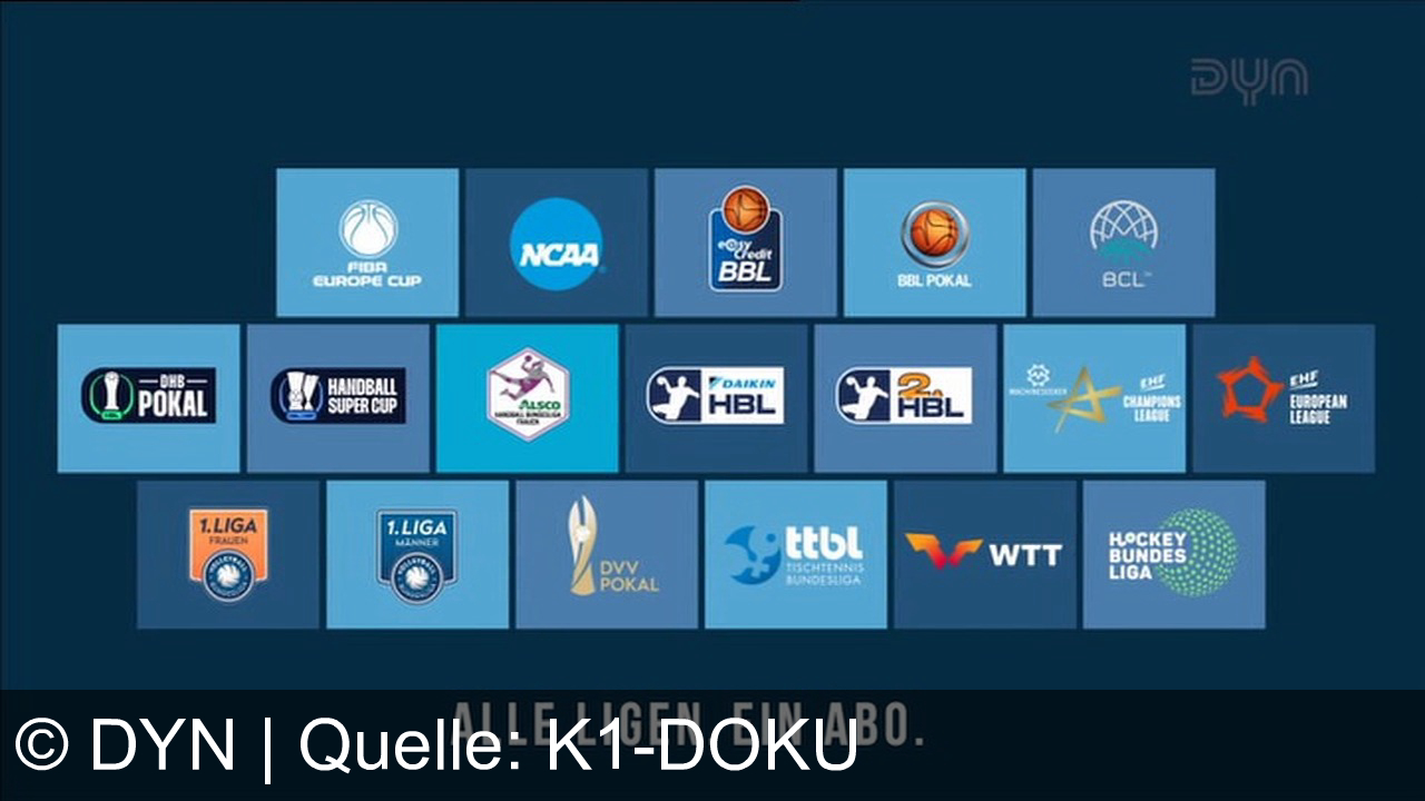 TV Werbung dyn - Alle Ligen, ein Abo: DYN bringt dir Handball, Basketball, Volleyball, Hockey, Tischtennis live – mit Stars, DAIKIN-Sponsoring und Sportwetten-Spannung!