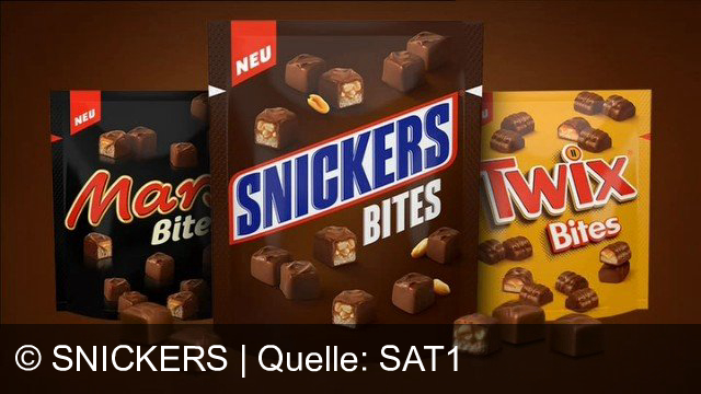 TV Werbung snickers - die neuen snickers bytes. gibt's auch als mars und twix.