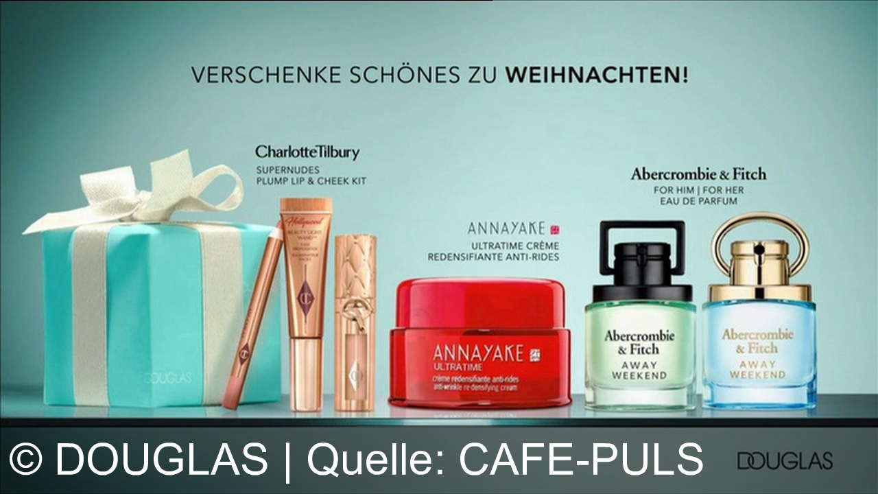 TV Werbung douglas - Verschenke Schönheit zu Weihnachten – mit Charlotte Tilbury, Abercrombie & Fitch, Annayake und exklusiven Douglas-Geschenken. Entdecke wahre Highlights im Store, online und in der App!