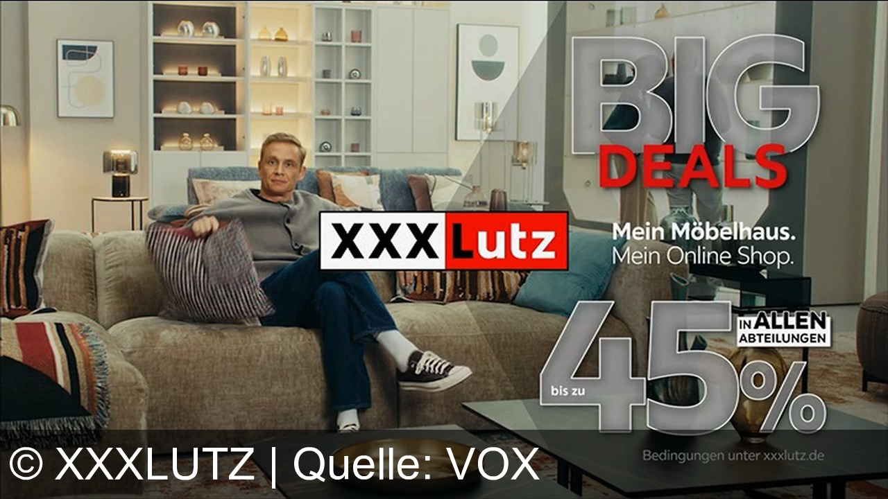 TV Werbung xxxlutz - Testimonial Matthias Schweighöfer wirbt mit: "Irre, was man in 10 Sekunden alles wuppen kann, weil eben für Ordnung sorgt. Kurz mal den Tag retten. Und schnell noch einen unschlagbaren Deal machen." Big Deals bei XXX Lutz - Entdecke unschlagbare Angebote und erlebe Komfort und Vielfalt bei XXX Lutz – Mein Möbelhaus für die großen Deals im Alltag!