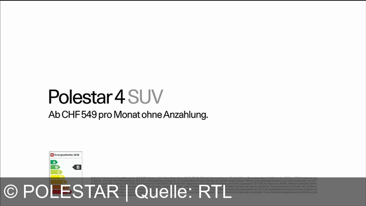 TV Werbung polestar - Polestar 4 SUV: Ein Statement. Ein Rückzugsort. Die Zukunft auf Rädern – ab CHF 549 pro Monat ohne Anzahlung.