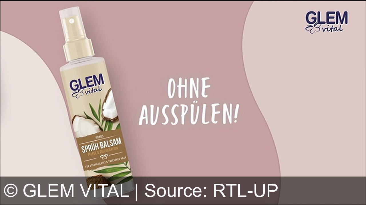 TV Werbung glem vital - Glem vital Repair, die Pflegeserie für strapaziertes Haar, unsere Haarpflegeroutine mit Kokosnussextrakt pflegt und regeneriert bis in die Spitzen, gehört zur Familie Glem Vital. Probiere jetzt auch den Glem Vital sprühbalsam entwirrt und pflegt ein Haar ganz ohne Ausspüllen.