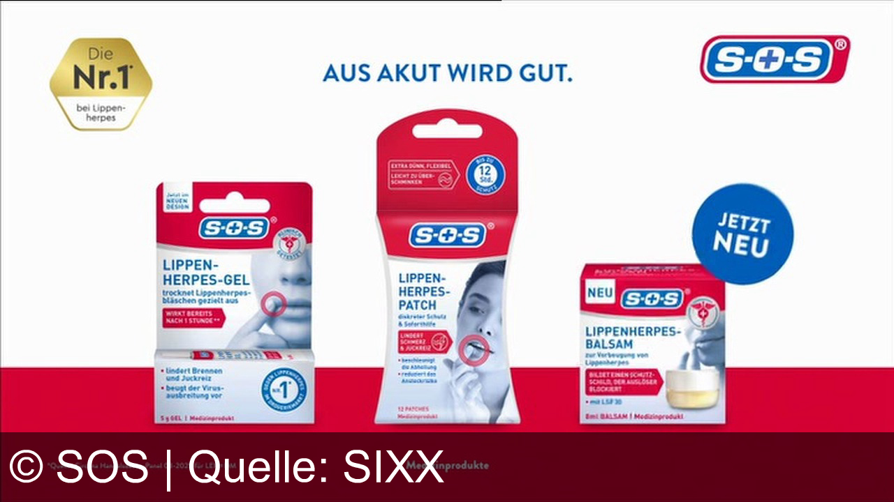 TV Werbung sos - SOS Lippenherpes Balsam: Schnelle Hilfe bei Lippenherpes! Schützt, lindert und wirkt in nur einer Stunde. Vertraue der Nr. 1 für gesunde Lippen.