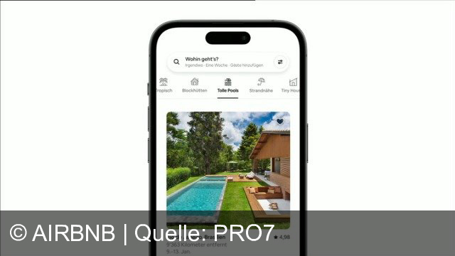 TV Werbung airbnb - Genießen Sie tolle Pools und Strandnähe. Verfügbar vom 9. bis 13. Januar.