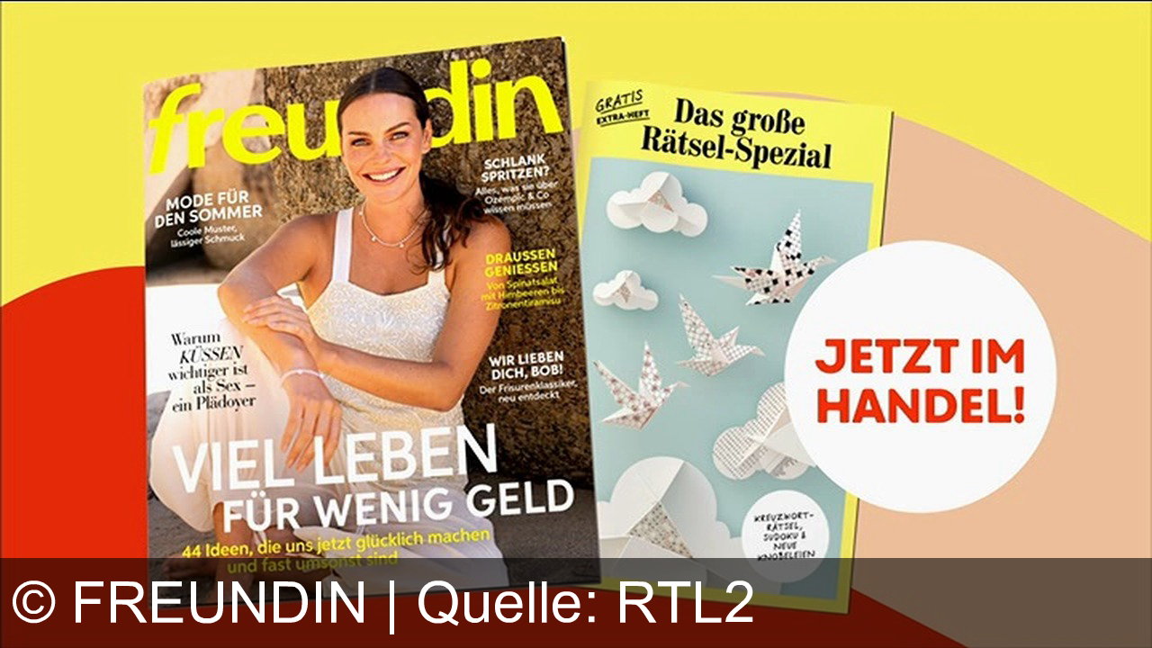 TV Werbung freundin - Zeit für mich, Zeit für "freudin" – 44 Glücksideen und das große Rätsel-Spezial. Viel Leben für wenig Geld. Die neue "Freundin", jetzt im Handel!