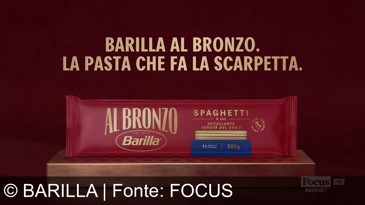 TV Werbung barilla - Barilla Al Bronzo: dal 1877, la pasta eccellente che cattura il sugo. Scopri Spaghetti N.305, la tradizione che fa la scarpetta. Sapore unico, qualità Barilla®.