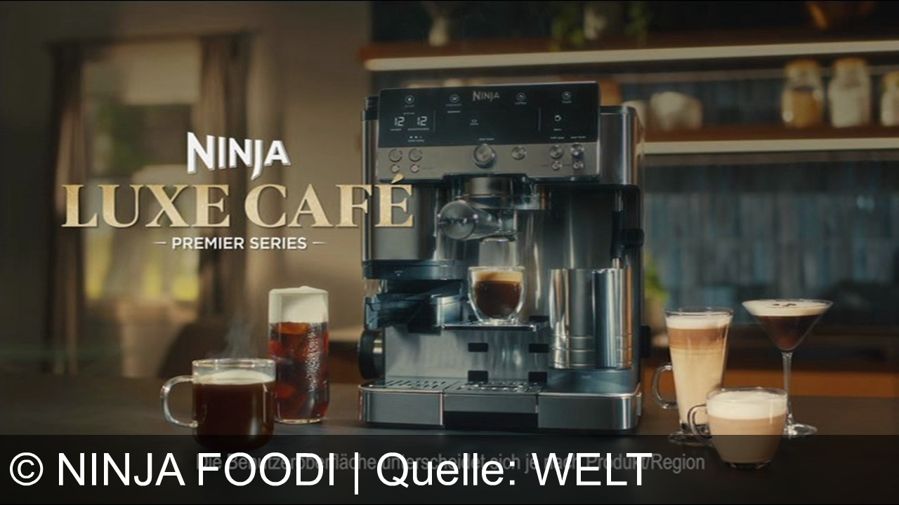 TV Werbung ninja foodi - Wir präsentieren Ninja Luxe Café. Drei Maschinen in einer. Genieße sowohl einen milden oder starken Espresso, als auch harmonisch abgestimmten Filterkaffee oder schnellen Cold Brew und mehr. Ninja Luxe Café.