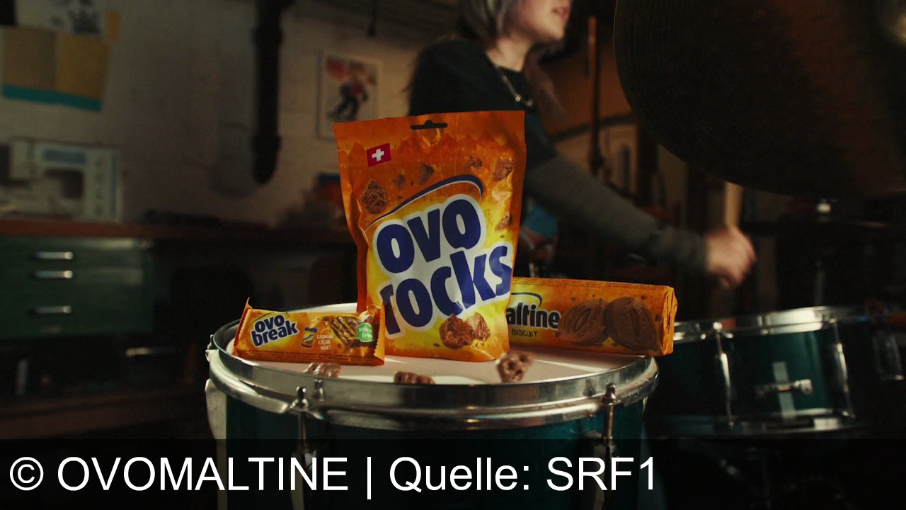TV Werbung ovomaltine - Rock am Schlagzeug mit Ovomaltine Snacks wie Ovo Rocks und Biscuit: Mit Ovomaltine kannst du es nicht besser, aber länger!