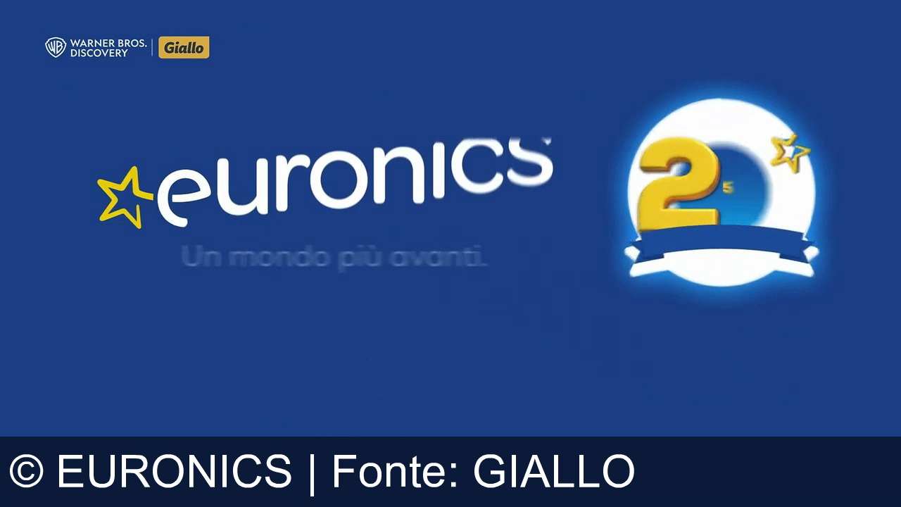 TV Werbung euronics - Euronics festeggia 25 anni con Black Star: lavatrice Hisense da 12 kg, classe A, a 449€ con consegna gratuita. Prodotti stellari, un mondo più avanti!