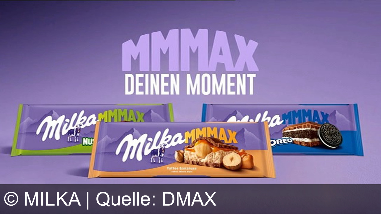 TV Werbung milka - Entdecke Milka MMMAX – maximaler Genuss, Vielfalt und zarter Schmelz in jeder Schicht. Finde deine Lieblingssorte und max deinen Moment mit Milka!