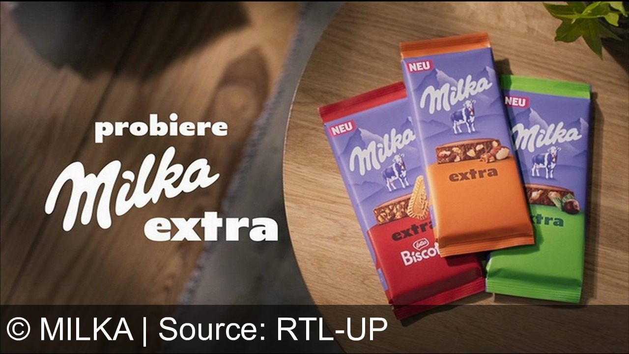 TV Werbung milka - Entdecke Milka Extra: Extra Zutaten, extra Genuss. Gönn dir mehr von dem, was du liebst. Probiere jetzt die neuen Milka Extra Schokoladen!