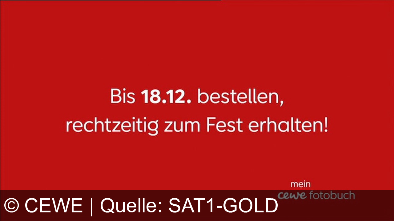 TV Werbung cewe - Emotionale Familienerinnerungen - Erstellen Sie unvergessliche Erinnerungen mit einem CEWE FOTOBUCH. Jetzt bis 18.12. bestellen und pünktlich zum Fest erhalten! ;eom CEWE Fotobuch.