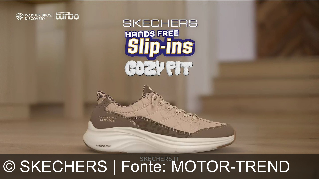TV Werbung skechers - Skechers Slip Ins Cozy Fit: abbraccio morbido e comfort senza mani. Perfette con il completo sportivo, eleganti e comode. Le infili e via!