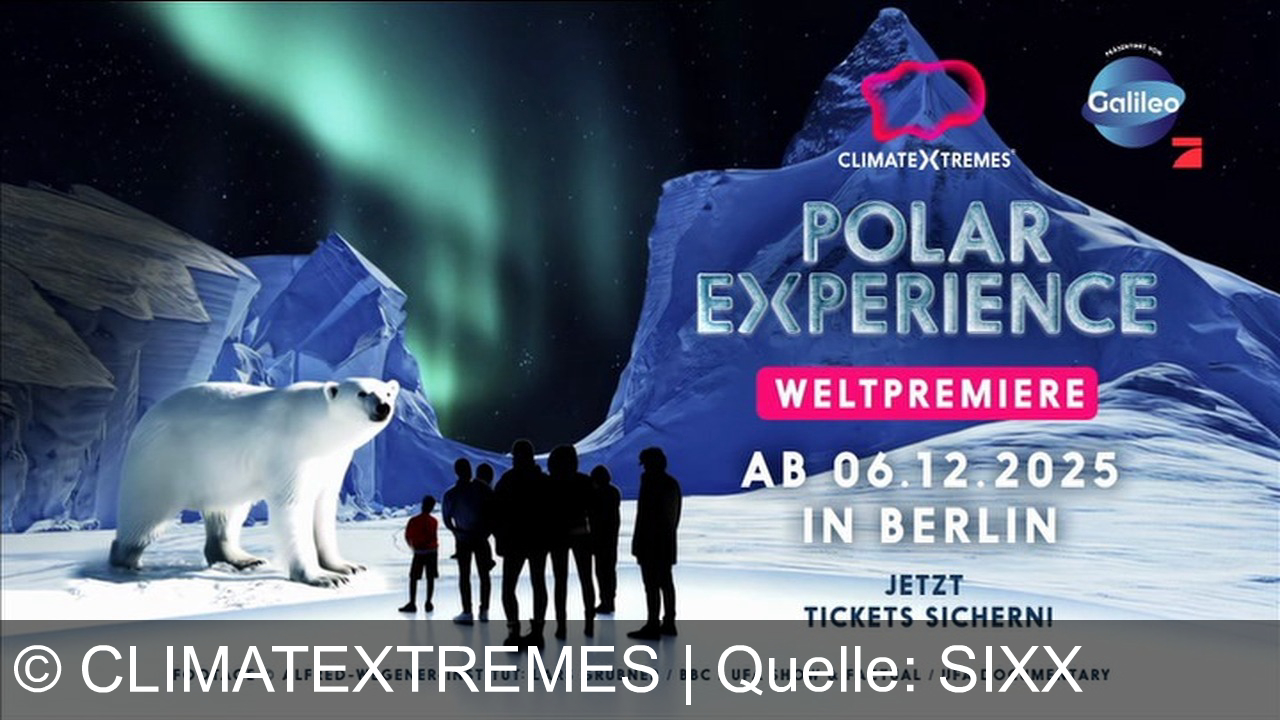 TV Werbung climatextremes - Erlebe mit Galileo die Polar Experience: Entdecke Arktis, Antarktis, Eisberge, Pinguine & Polarlichter – Weltpremiere ab 6.12.2025 in Berlin! Jetzt Tickets sichern! Presented by Alfred-Wegener-Institut.