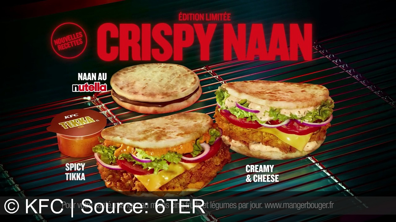 TV Werbung kfc - KFC présente le Crispy Naan : du poulet croustillant dans un naan gourmand. Nouvelle recette édition limitée.