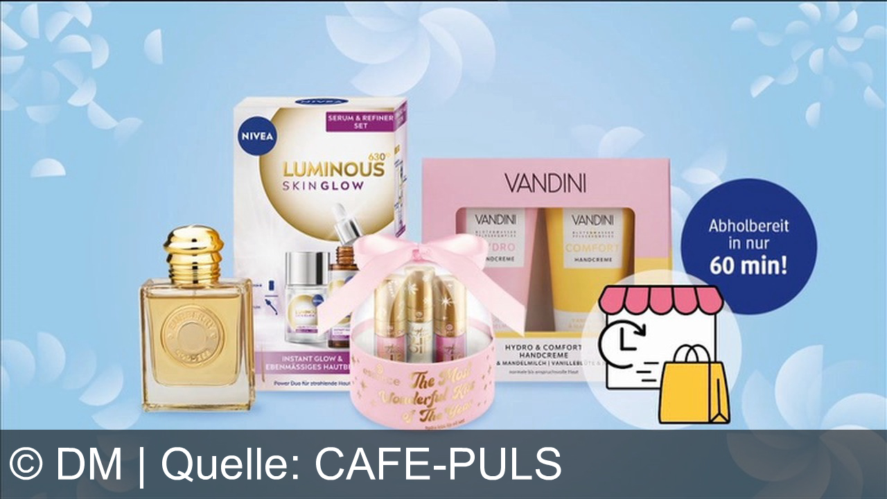 TV Werbung dm - Mit NIVEA, Vandini und dm: Fühl dich einzigartig, erlebe strahlende Schönheit und echte Nähe. Jetzt Weihnachtsgeschenke in 60 Minuten abholen – mit der Mein dm-App!