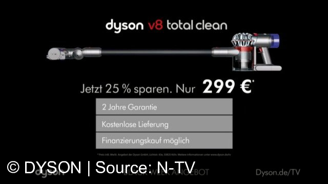 TV Werbung dyson - black week angebot: dyson v8 total clean 299€