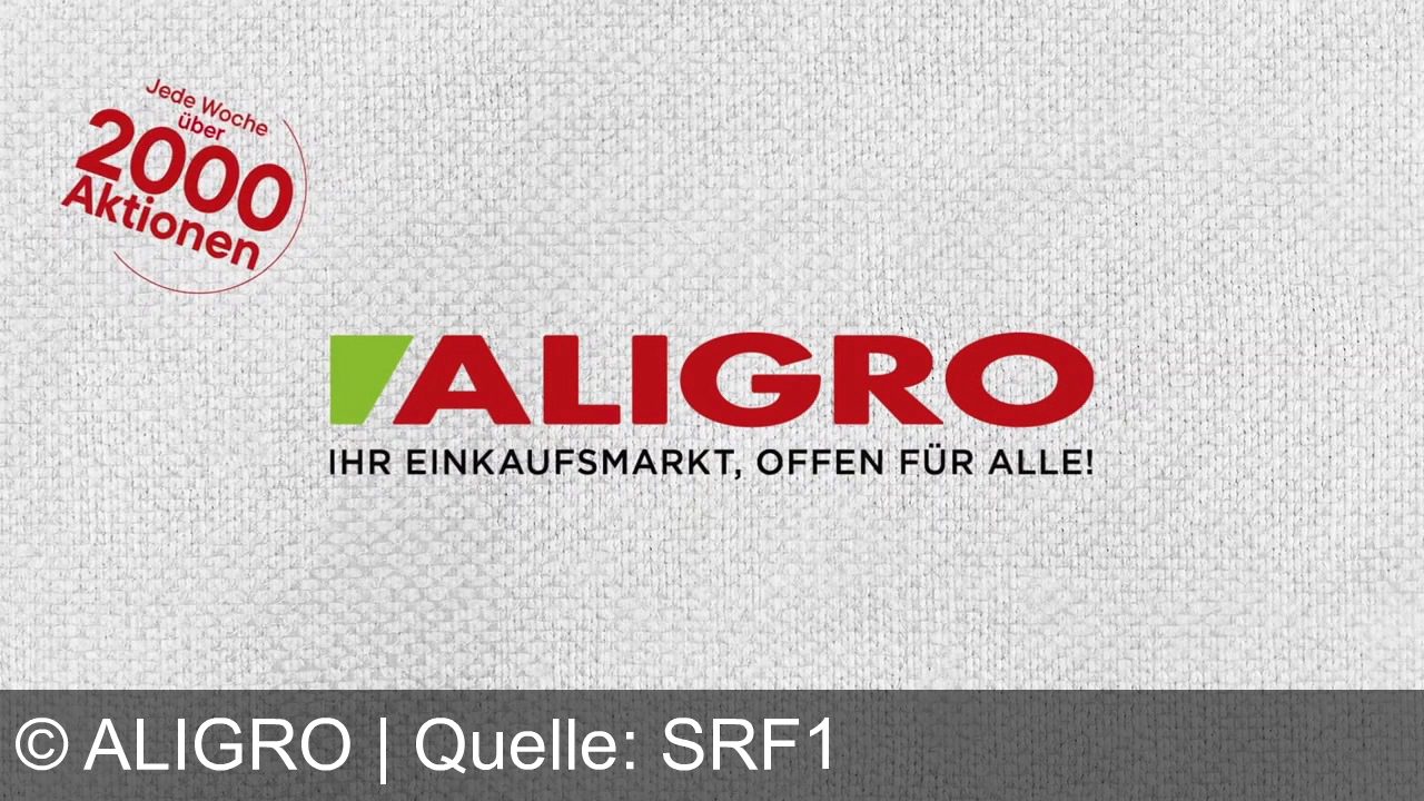 TV Werbung aligro - Fleischfestival bei ALIGRO: Schweinsnierstück, Rindsankergut und Bullenbrust frisch aus der Schweiz zum Aktionspreis. ALIGRO – Ihr Einkaufsmarkt, offen für alle!