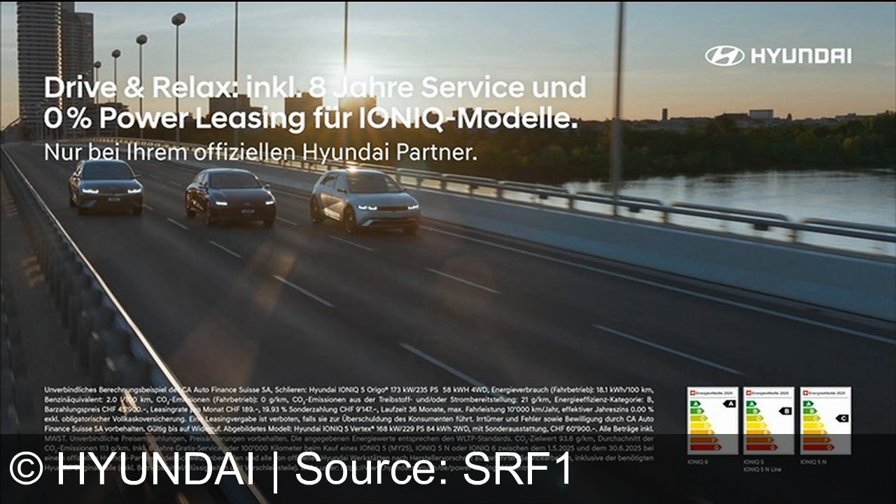 TV Werbung hyundai - Hyundai IONIQ: Fortschrittlich, elegant und vollelektrisch. Erleben Sie Fahrspaß mit 8 Jahren Service und 0% Power Leasing. Drive & Relax mit IONIQ 5, 6 und 5 N. Nur bei Ihrem Hyundai Partner!