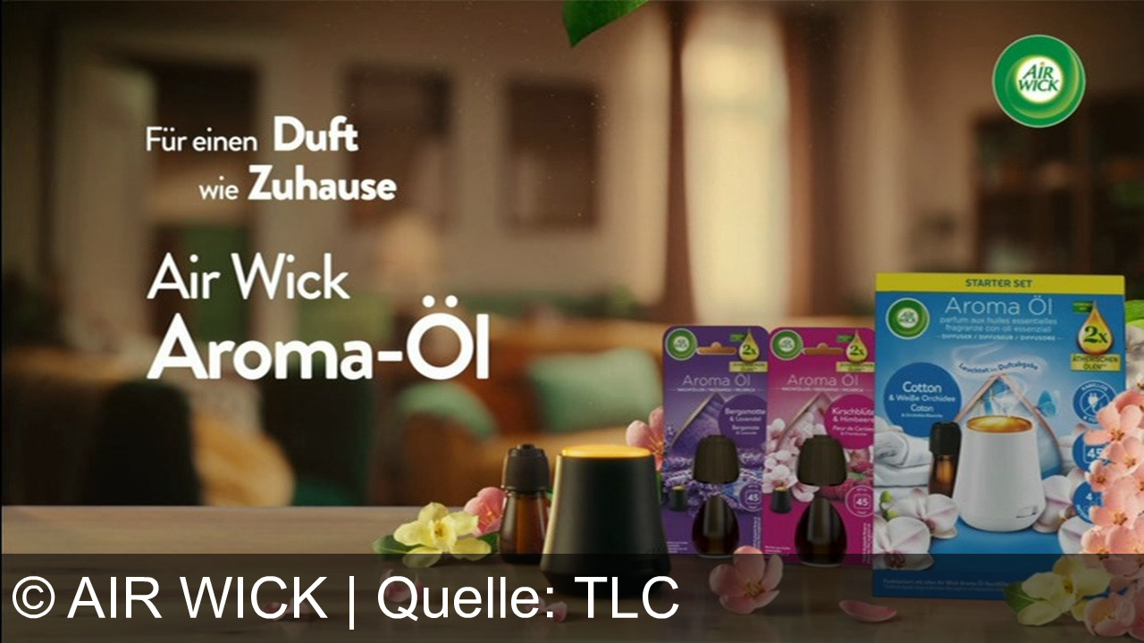 TV Werbung air wick - Air Wick Aroma Öl Diffuser – genieße kabellosen, tragbaren Duft wie Zuhause, mit 4 Intensitätsstufen und echten ätherischen Ölen. Entspannungsmomente überall und jederzeit!