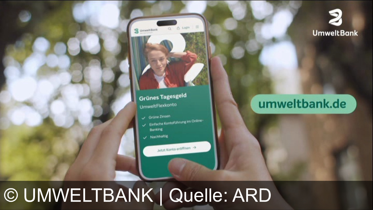 TV Werbung umweltbank - Die UmweltBank verbindet Nachhaltigkeit mit Finanzdienstleistungen. Sie bietet grünes Tagesgeld und das UmweltFlexkonto mit guten Zinsen und einfacher Online-Kontoführung. Jetzt Konto eröffnen!