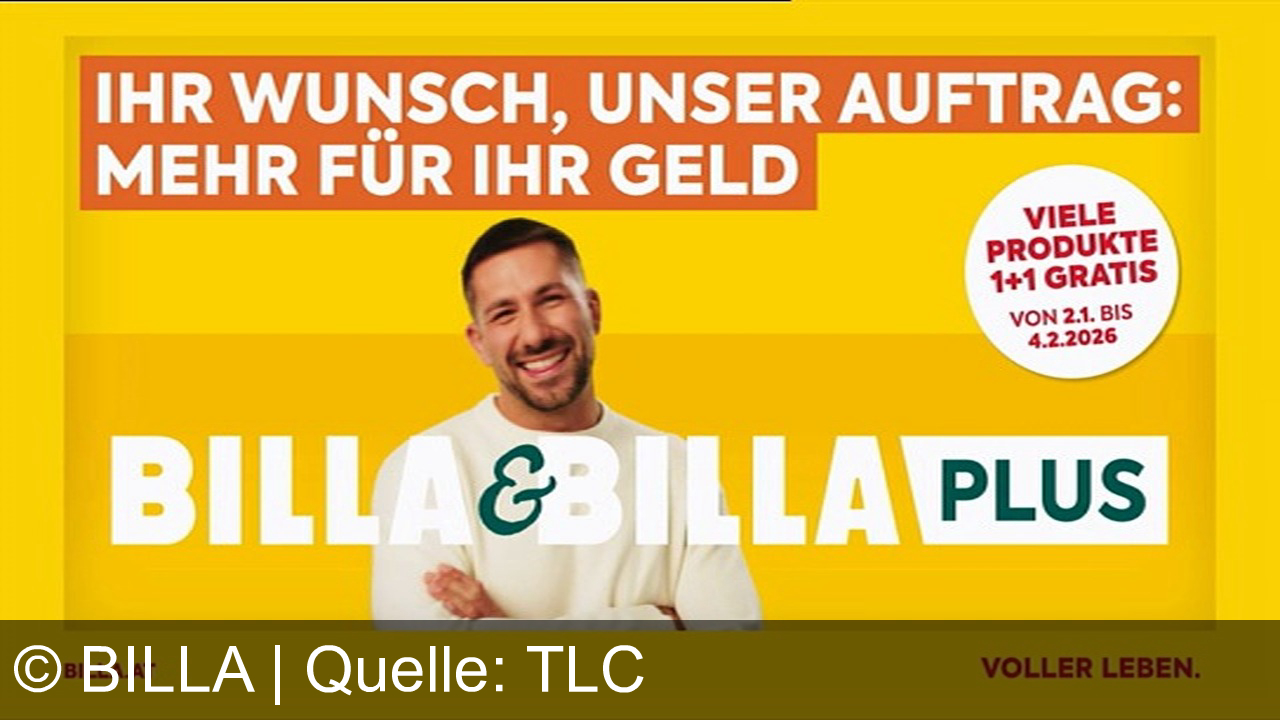 TV Werbung billa - Entdecke bei BILLA & BILLA PLUS viele 1+1-Gratis-Angebote – zum Beispiel Puntigamer Bier 12+12 gratis! Mehr für dein Geld, voller Leben. Nur vom 2.1. bis 4.2.2026.
