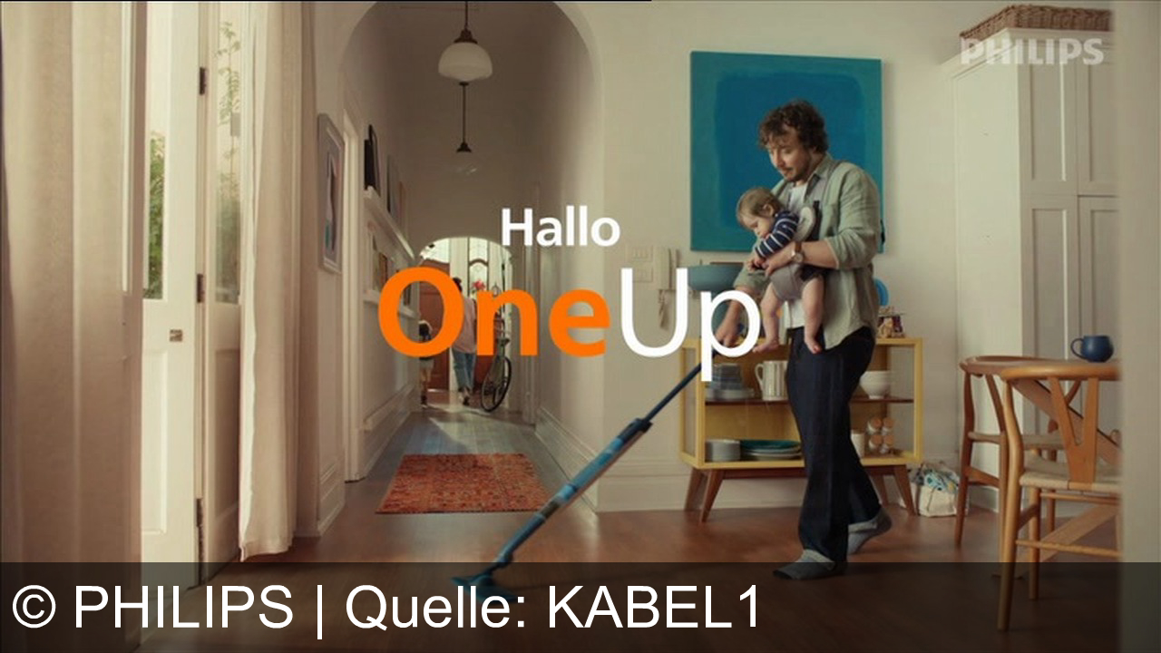 TV Werbung philips - Philips OneUp – elektrische Sauberkeit, innovative Power. Vergiss den Wischmop: Frischwasser wischen, Schmutzwasser aufsaugen. Innovation for you – nur von Philips!