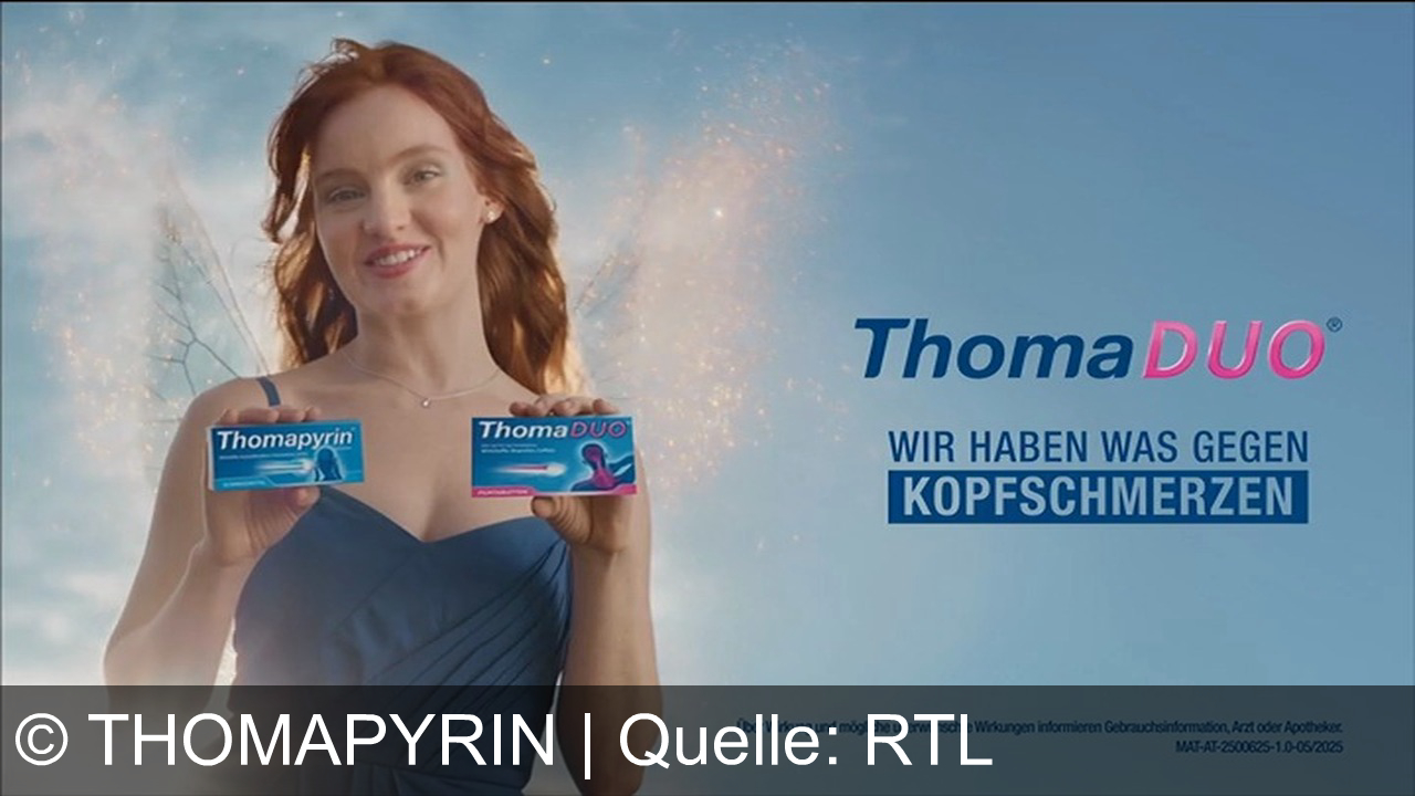 TV Werbung thomapyrin - ThomaDUO von Thomapyrin – der schnelle Koffein-Booster gegen Kopfschmerzen, auch bei Umzugsstress. Wirkt, wenn dein Bestes gefragt ist!