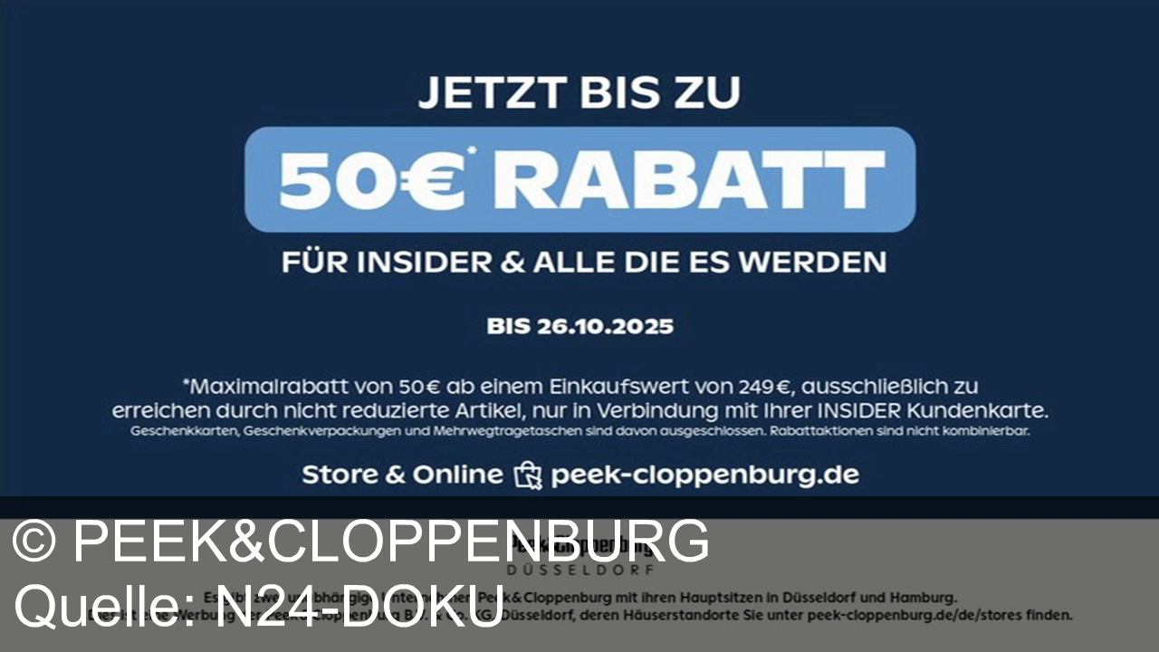 TV Werbung peek&cloppenburg - Dein Style, dein Moment: Finde deine perfekte Jacke bei Peek & Cloppenburg Düsseldorf – jetzt bis zu 50€ Insider-Rabatt, nur bis 26.10., im Store und online!