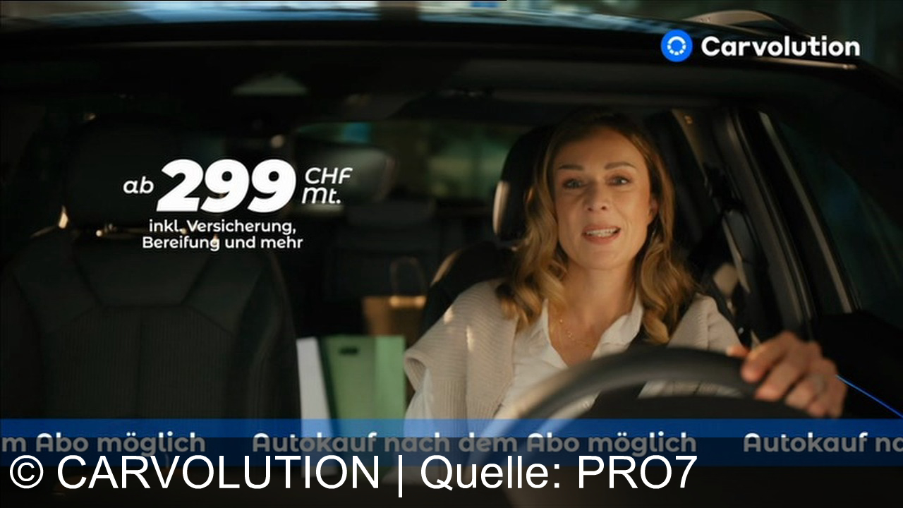 TV Werbung carvolution - Carvolution: Dein Auto-Abo ab 299 CHF mtl. mit Versicherung, Service und günstiger als Leasing.