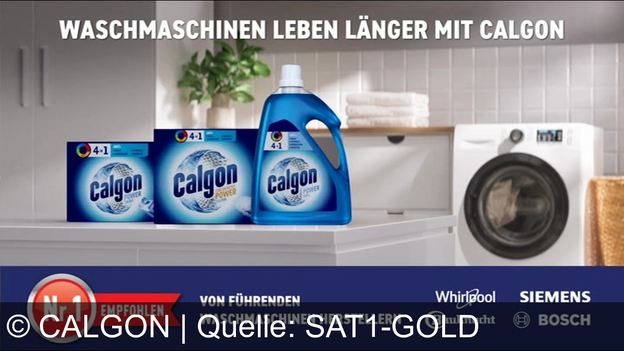 TV Werbung calgon - Calgon schützt Waschmaschinen vor Schäden und verlängert ihre Lebensdauer. Empfohlen von Herstellern wie Whirlpool, Siemens, Bauknecht und Bosch.