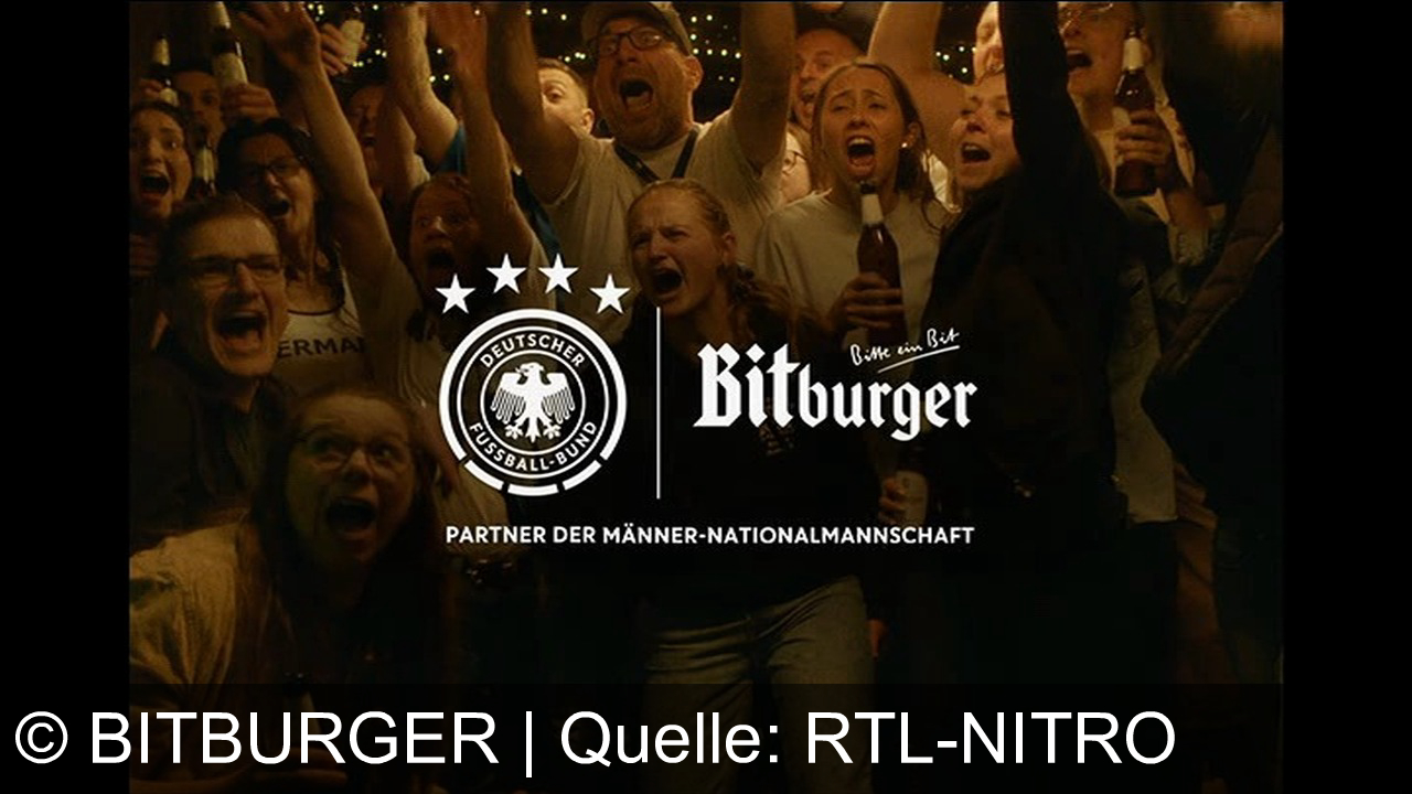 TV Werbung bitburger - Bitte ein Bit – Genieße Bitburger bei jedem Torjubel und jedem Moment. Stolzer Partner der Frauen- und Männernationalmannschaft. Gemeinsam träumen, feiern, zusammenstehen.