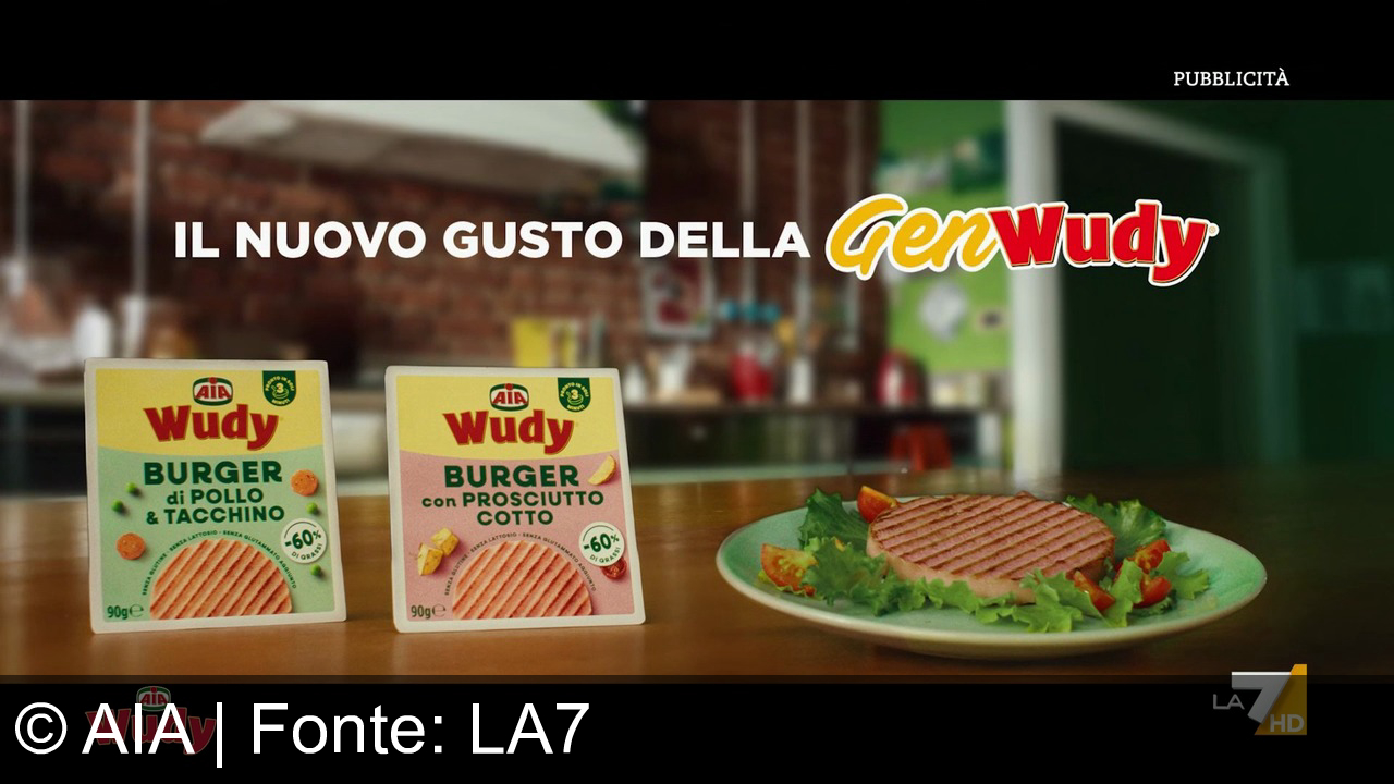 TV Werbung aia - Wudy: Il gusto unico che unisce. Scopri il nuovo Voodi Burger, lo stile inconfondibile della Gem Voodi.