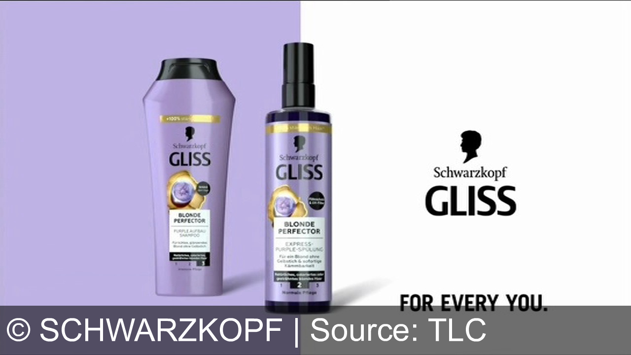 TV Werbung schwarzkopf - Schwarzkopf Gliss Liquid Silk verleiht dreimal mehr Glanz und stärkt das Haar dank Ceramiden und Seide. Für kühles Blond ohne Gelbstich sorgt Schwarzkopf Gliss Blonde Perfector.