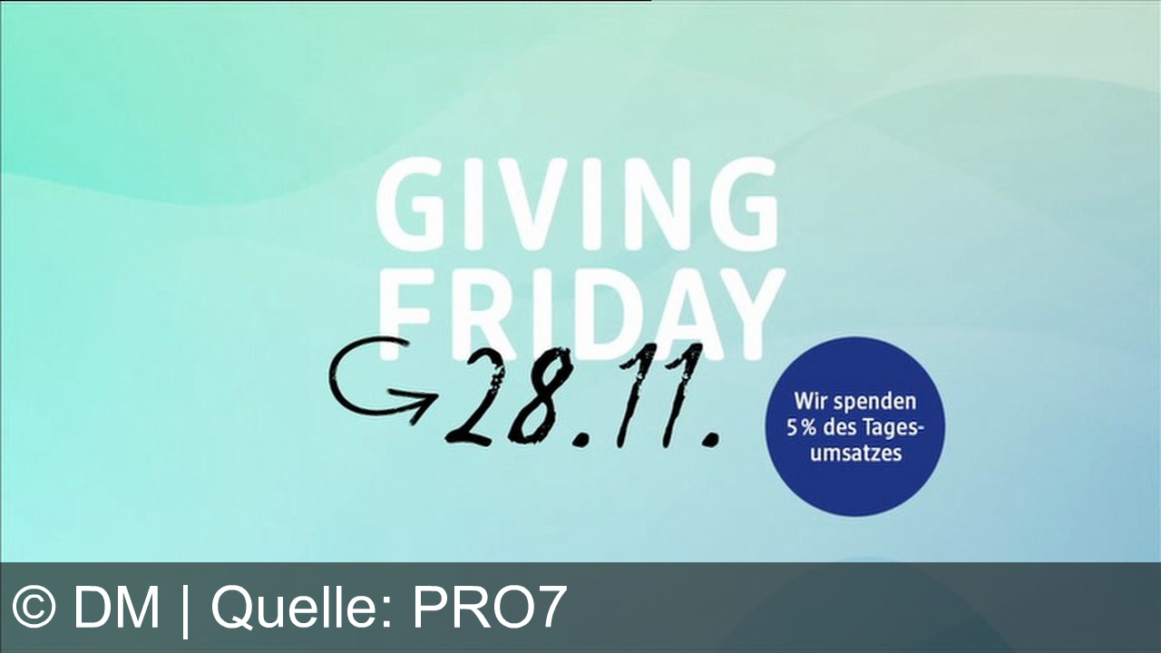 TV Werbung dm - Gemeinsam einzigartig: Erlebe Giving Friday am 28.11. bei DM! 5% des Tagesumsatzes gehen an bürgerschaftliches Engagement. Hier bin ich Mensch, hier kaufe ich ein.