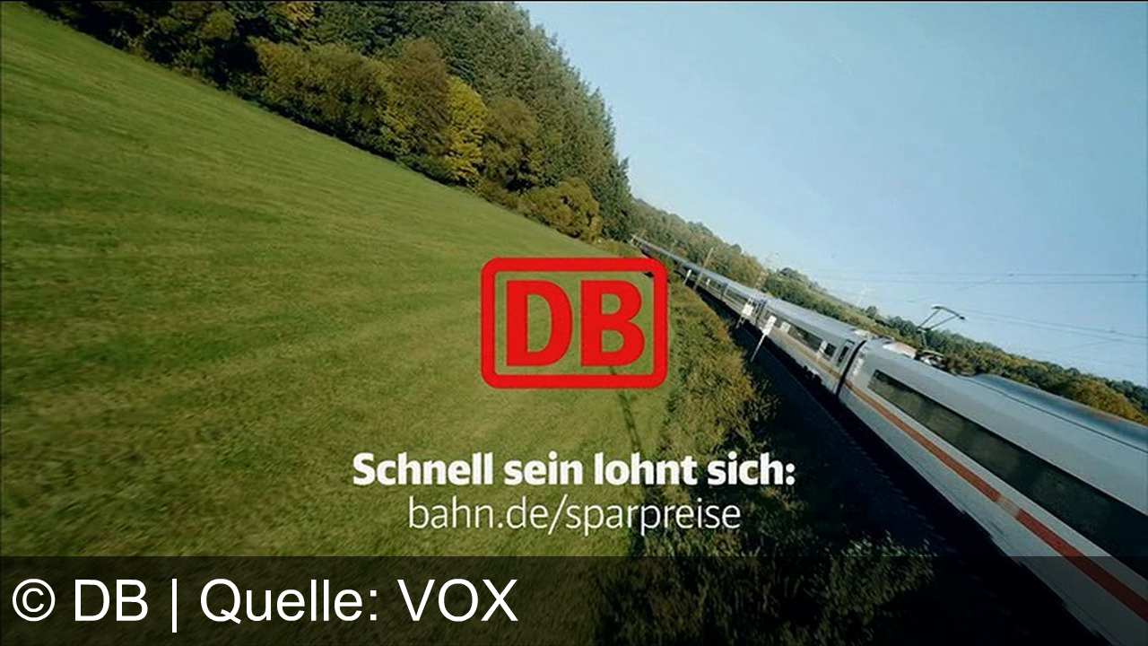 TV Werbung db - Mit Deutsche Bahn entspannt durch malerische Landschaften reisen – jetzt 12% extra Rabatt auf Sparpreise sichern! Schnell buchen auf bahn.de/sparpreise.