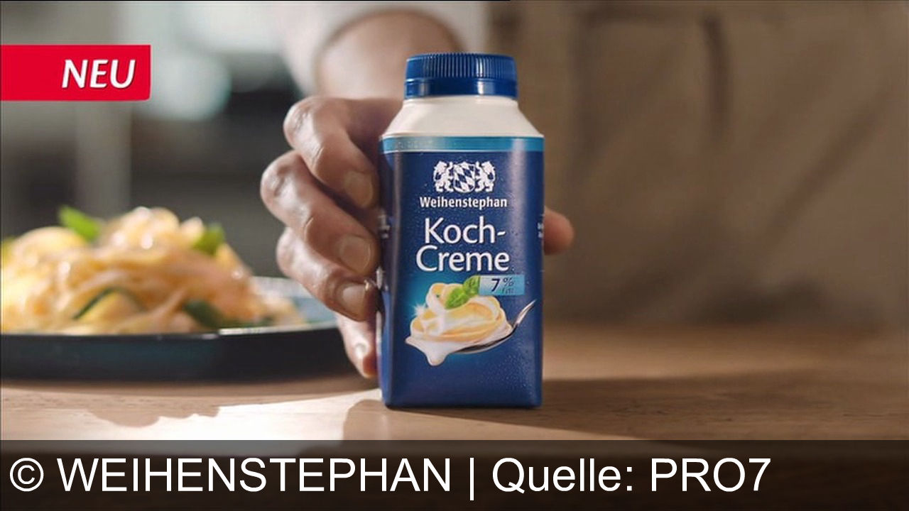 TV Werbung weihenstephan - Weihenstephan Koch-Creme: Das Geheimnis super cremiger Soßen – gelingt einfach, schmeckt mhhh, jetzt neu mit nur 7% Fett.
