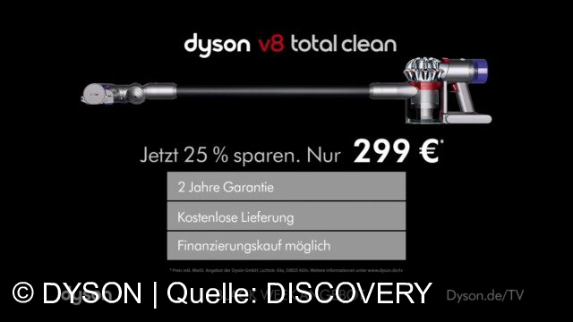 TV Werbung dyson - dyson v8 total clean 299€