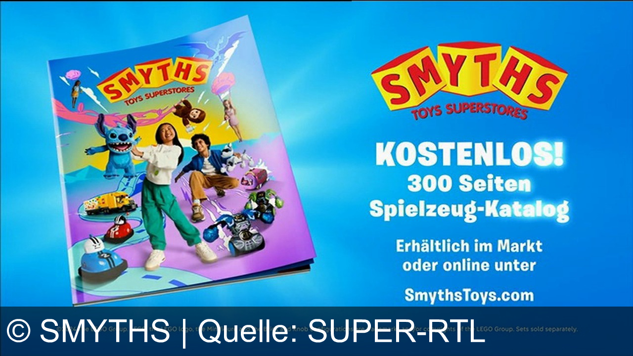 TV Werbung smyths - Erhalte den kostenlosen 300-seitigen Spielzeugkatalog von SMYTHS TOYS SUPERSTORES im Markt oder online. Entdecke eine große Auswahl an LEGO und anderen spannenden Spielzeugen