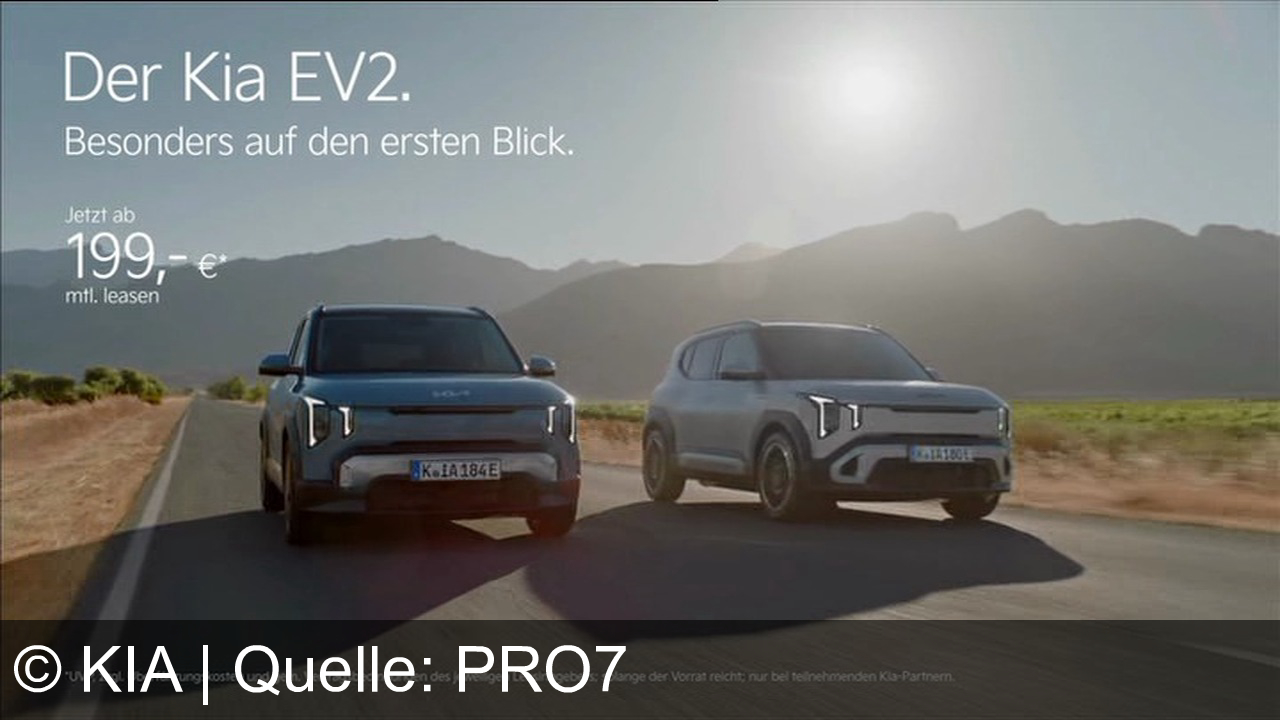 TV Werbung kia - Der Kia EV2: Besonders auf den ersten Blick. Jetzt ab 199 € monatlich leasen. Kia. Movement that inspires.